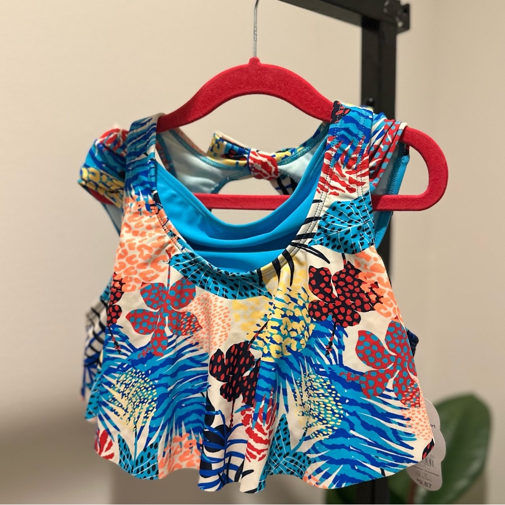 Girls Wonder Nation Colorful Kids Swim Bikini